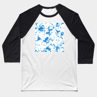 Bluebell and white Storm - Tie-Dye Shibori Texture Baseball T-Shirt